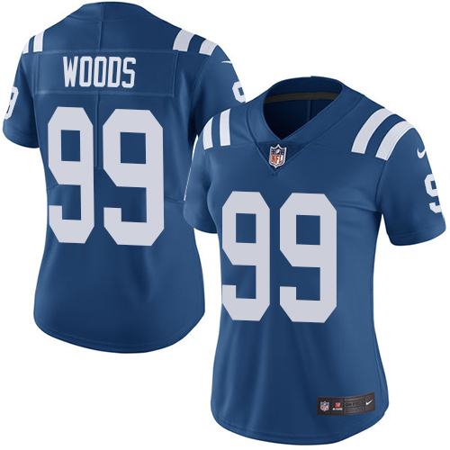 Indianapolis Colts 99 Limited Al Woods Royal Blue Nike NFL Home Women Vapor Untouchable jerseys
